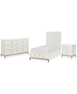 Chelsea 3-Pc. Bedroom Set (Twin Storage Bed, Small Dresser & Small Nightstand)