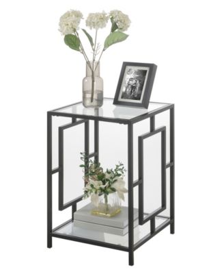 15.75" Town Square Metal End Table with Shelf