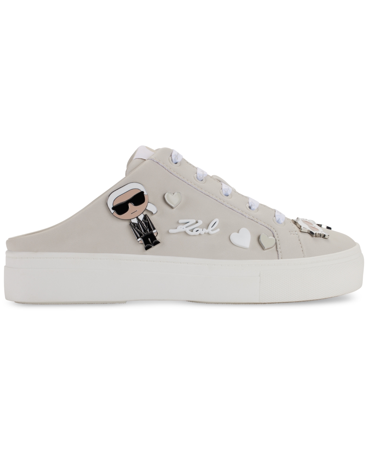 Shop Karl Lagerfeld Women's Cambria Embellished Slip-on Sneakers In Natural