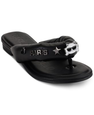 KARL LAGERFELD PARIS - Women's Ceejay Embellished Thong Sandals