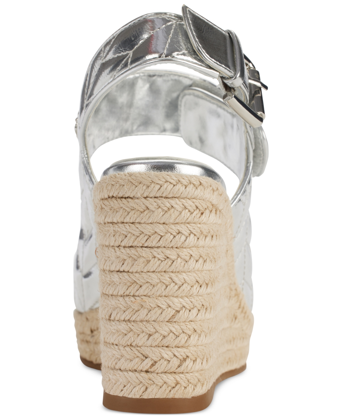 Shop Karl Lagerfeld Women's Carolyna Embellished Espadrille Wedge Sandals In Silver