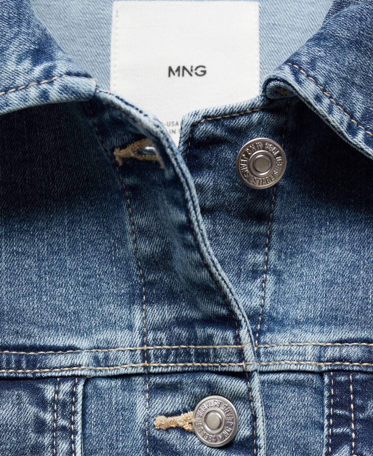 Shop Mango Women's Pocketed Denim Jacket In Open Blue