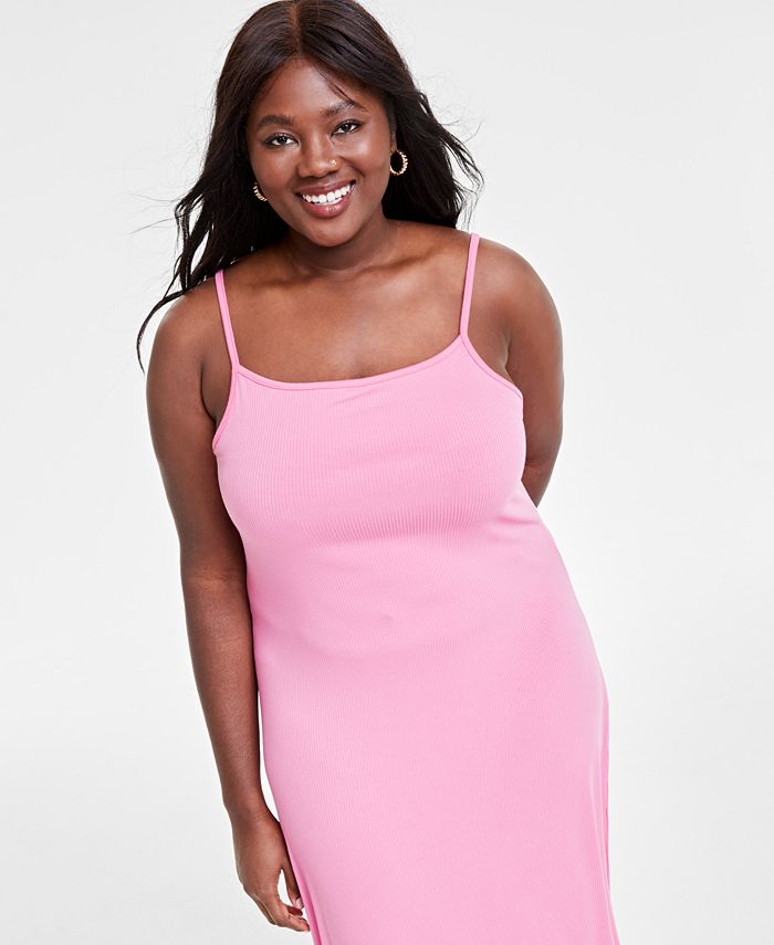 On 34th Trendy Plus Size Ribbed Midi Dress, Created for Macy's - Macy's