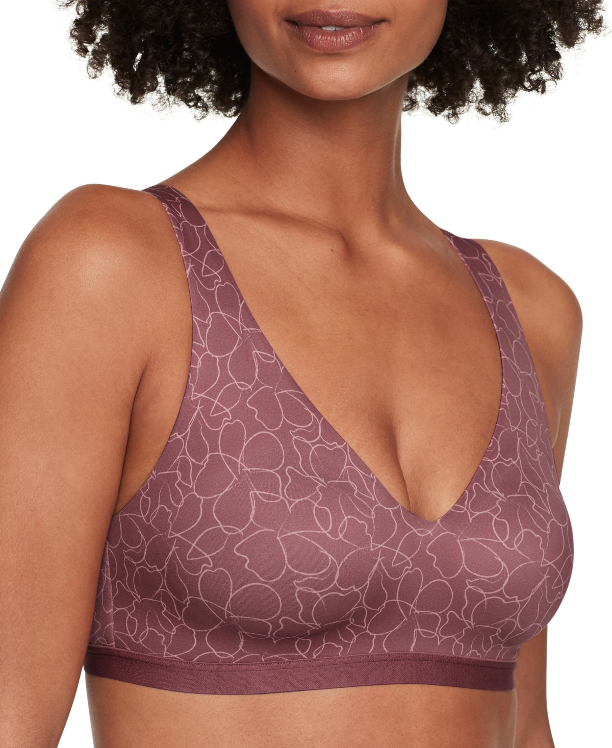 Shop Warner's Warners Cloud 9 Super Soft, Smooth Invisible Look Wireless Lightly Lined Comfort Bra Rm1041a In Chalkfloral Deco Rose