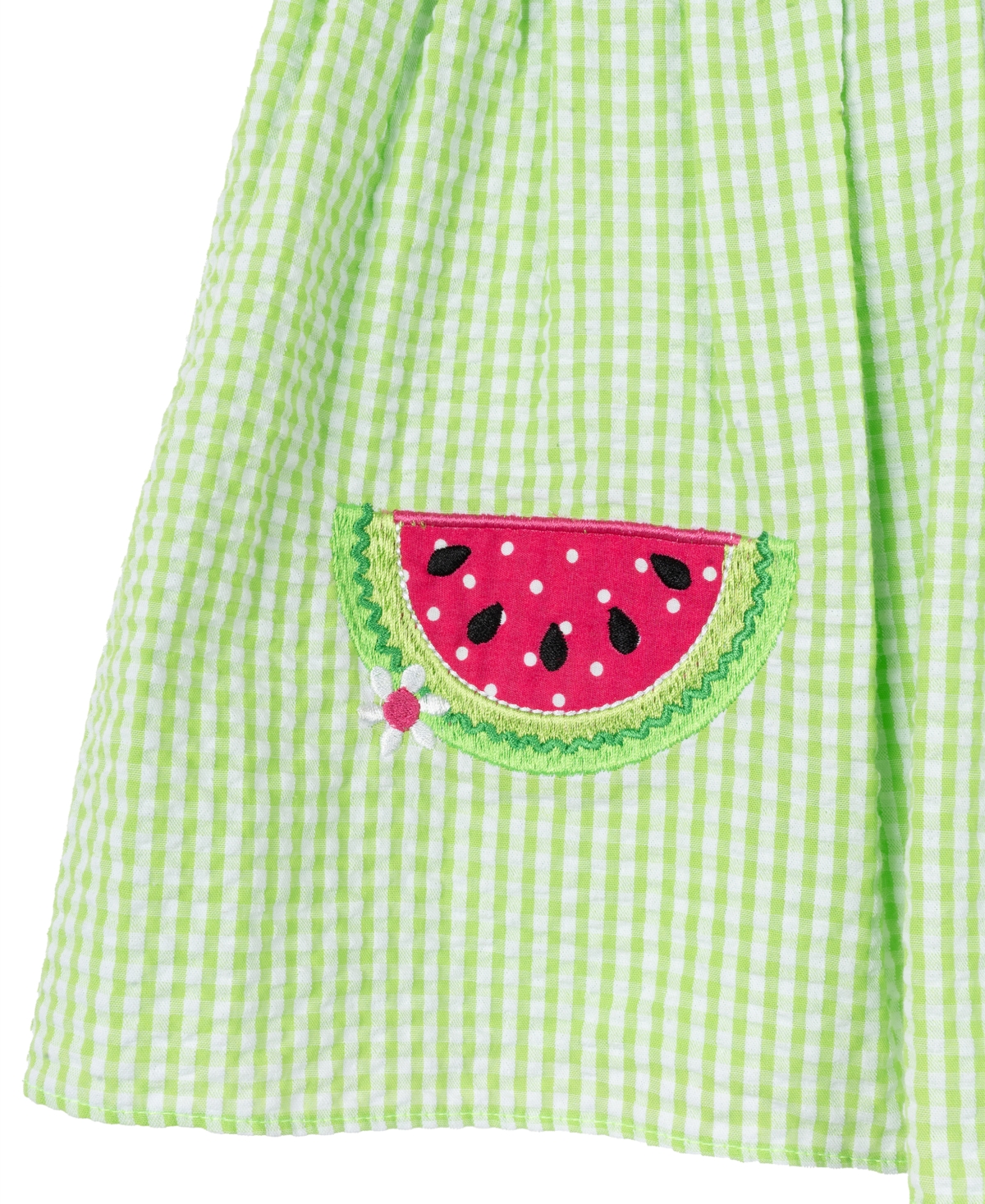 Shop Rare Editions Baby Girl Watermelon Seersucker Dress In Lime
