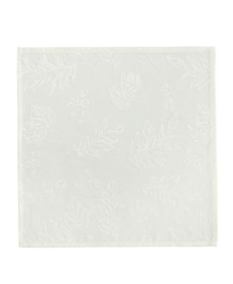 Elegant Woven Leaves Jacquard Damask Napkin, Set of 8
