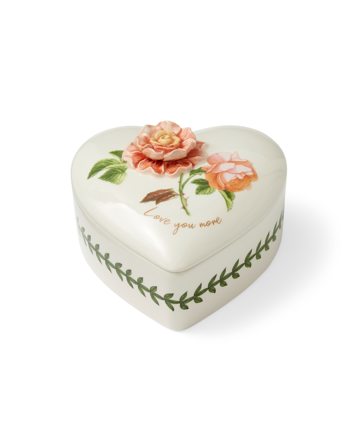 Shop Portmeirion Botanic Garden Harmony Heart Box And Tray Set In White