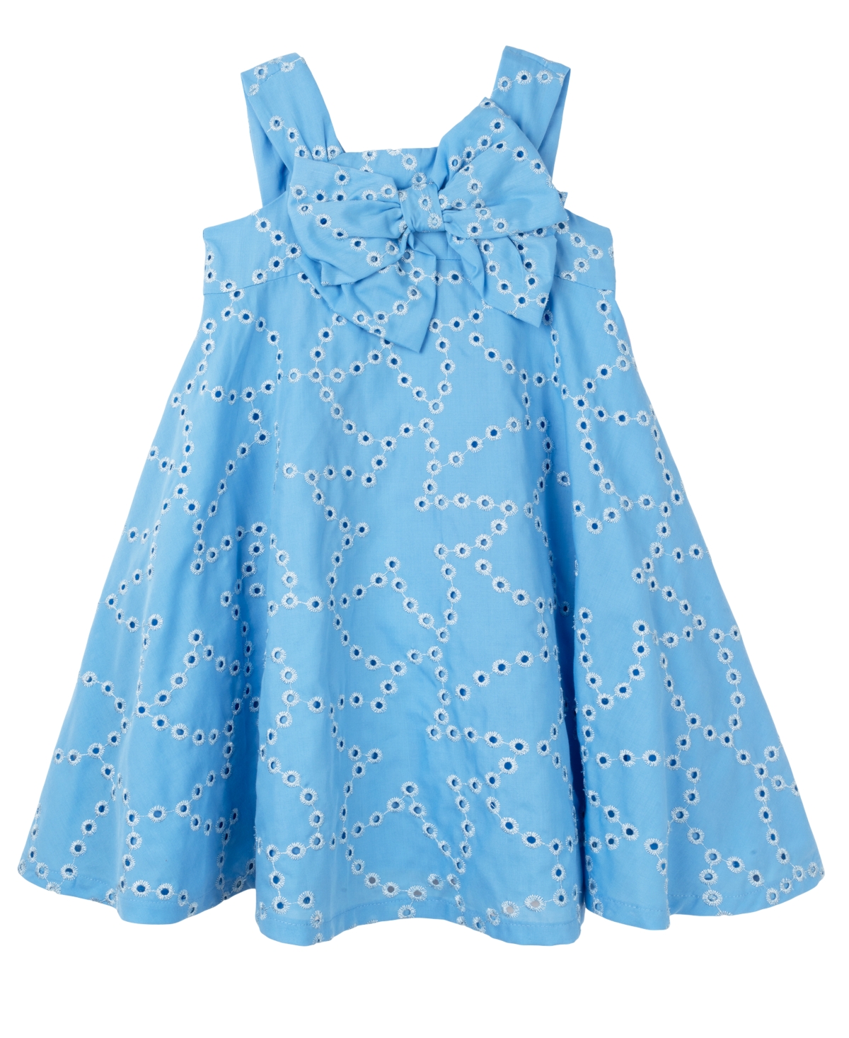 Shop Rare Editions Toddler & Little Girls Eyelet Dress In Blue