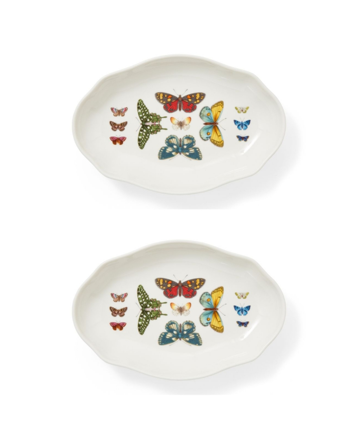 Shop Portmeirion Botanic Garden Harmony Pickle Dish Set Of 2 In White