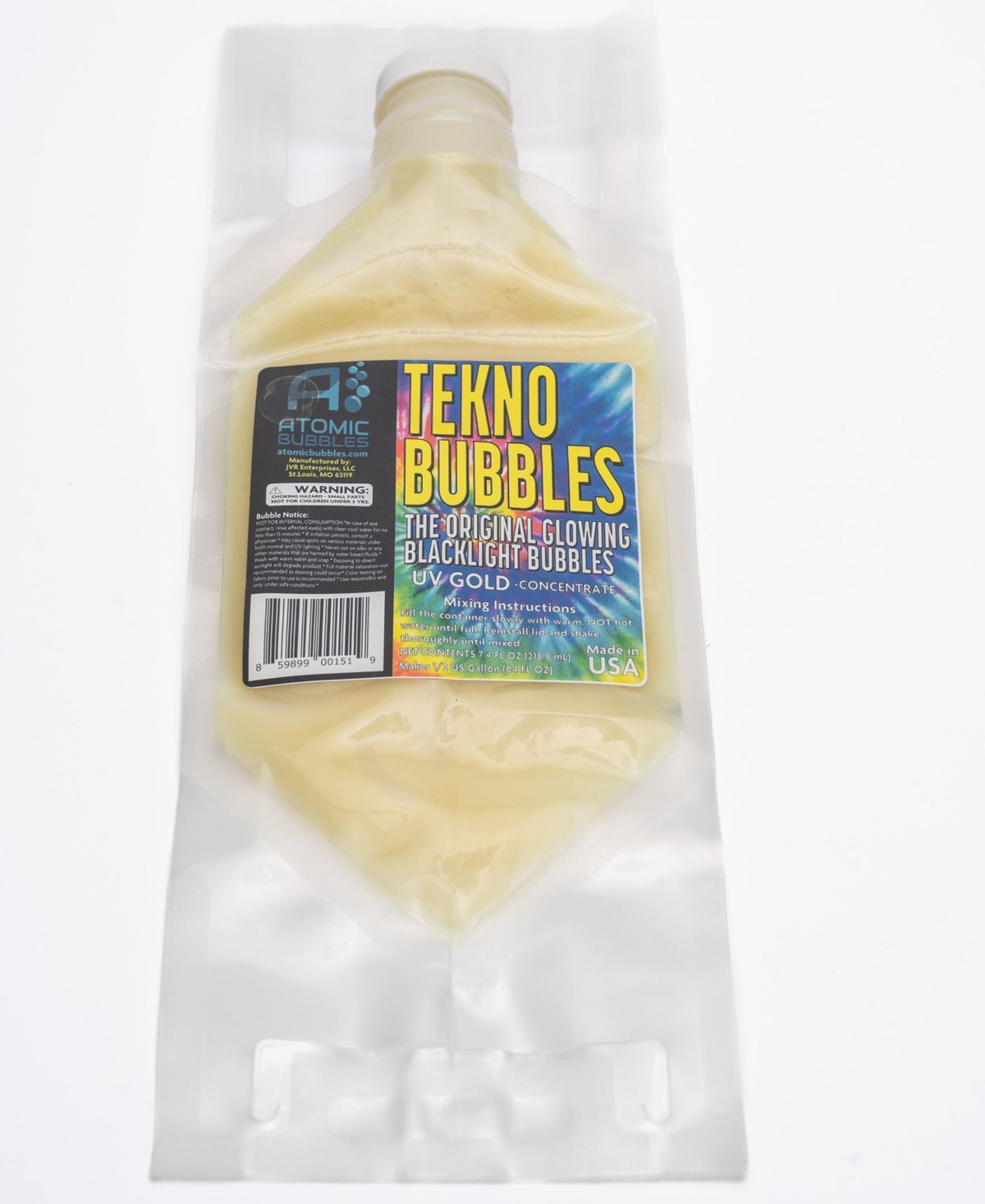 Shop Atomic Bubbles - Tekno Bubbles 64 oz Gold Smart Pouch Refill In Multi