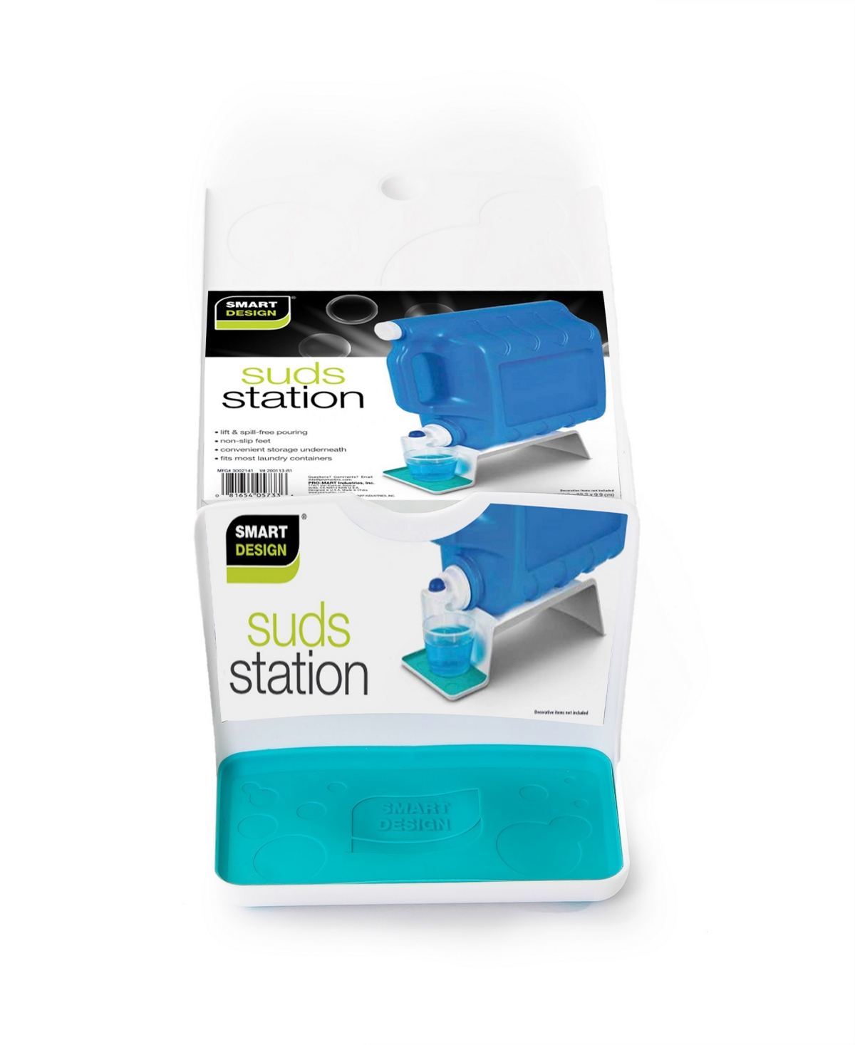 Smart Design Laundry Detergent Sud Station Organizer In White