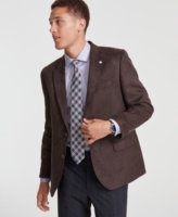 Nautica Men's Modern-Fit Faux-Suede Sport Coat - Brown