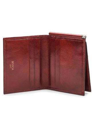 Men's Old Leather Money Clip with pocket