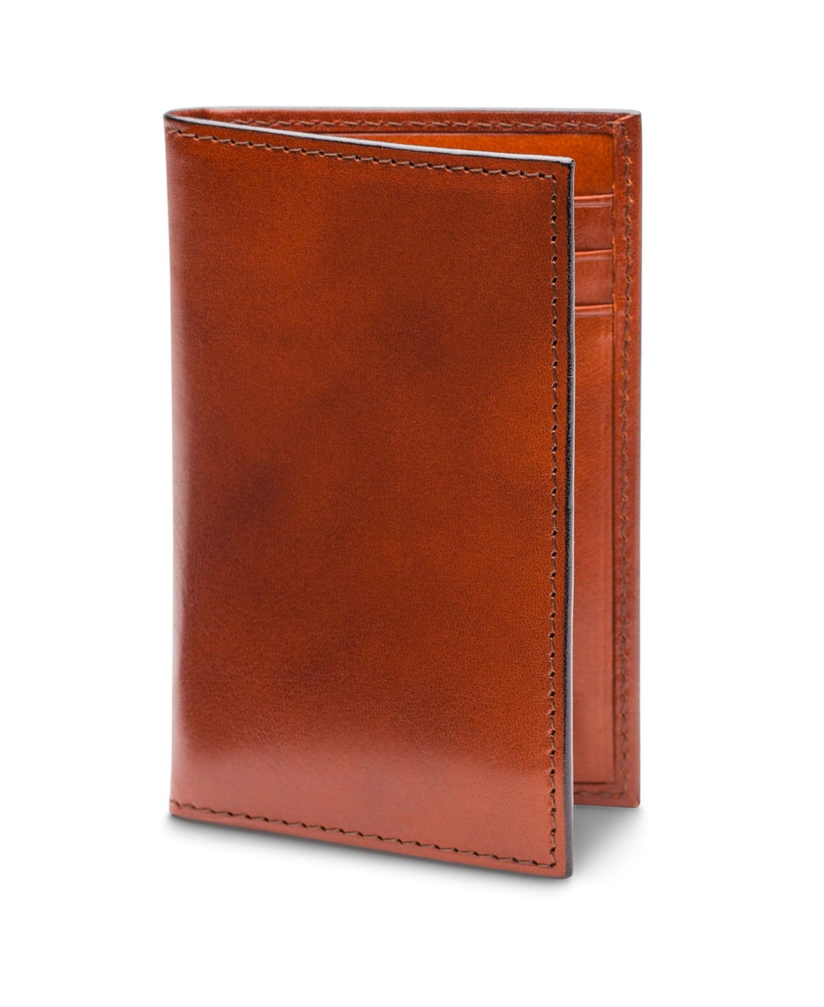 Men's Genuine Leather 8 Pocket Credit Card Case - Amber