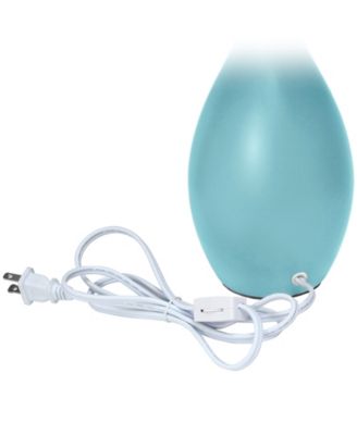 Essentix 18.11" Traditional Standard Ceramic Dewdrop Table Desk Lamp with Matching Fabric Shade 