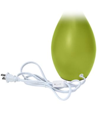 Essentix 18.11" Traditional Standard Ceramic Dewdrop Table Desk Lamp with Matching Fabric Shade 