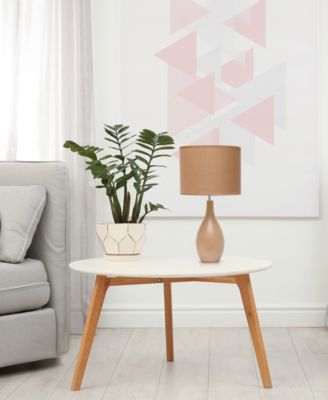 Essentix 18.11" Traditional Standard Ceramic Dewdrop Table Desk Lamp with Matching Fabric Shade 