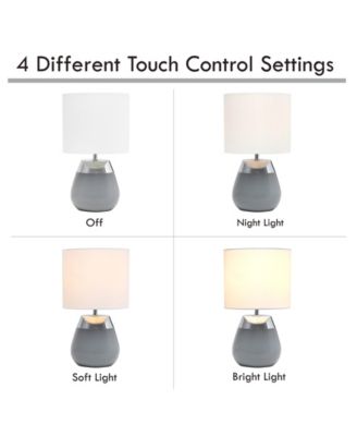 14" Tall Modern Contemporary Two Toned Metallic Gold and White Metal Bedside Table Desk Lamp 