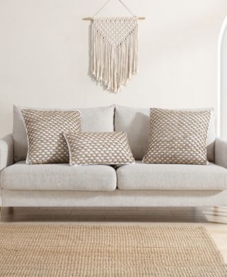 Jada Jute Decorative Pillows 2 Piece Set, 20" x 20"