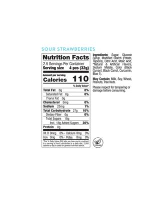 Sour Strawberries Small Candy Cube, 3 Piece