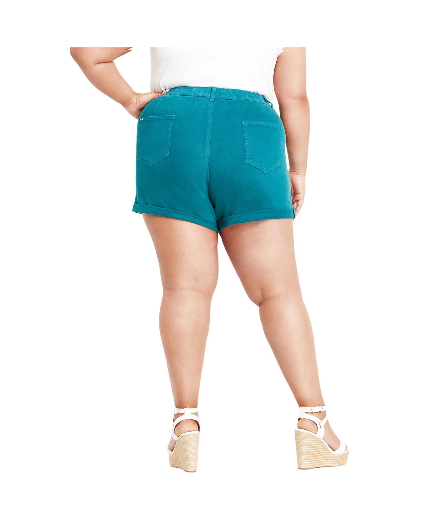 Plus Size Holiday Denim Short