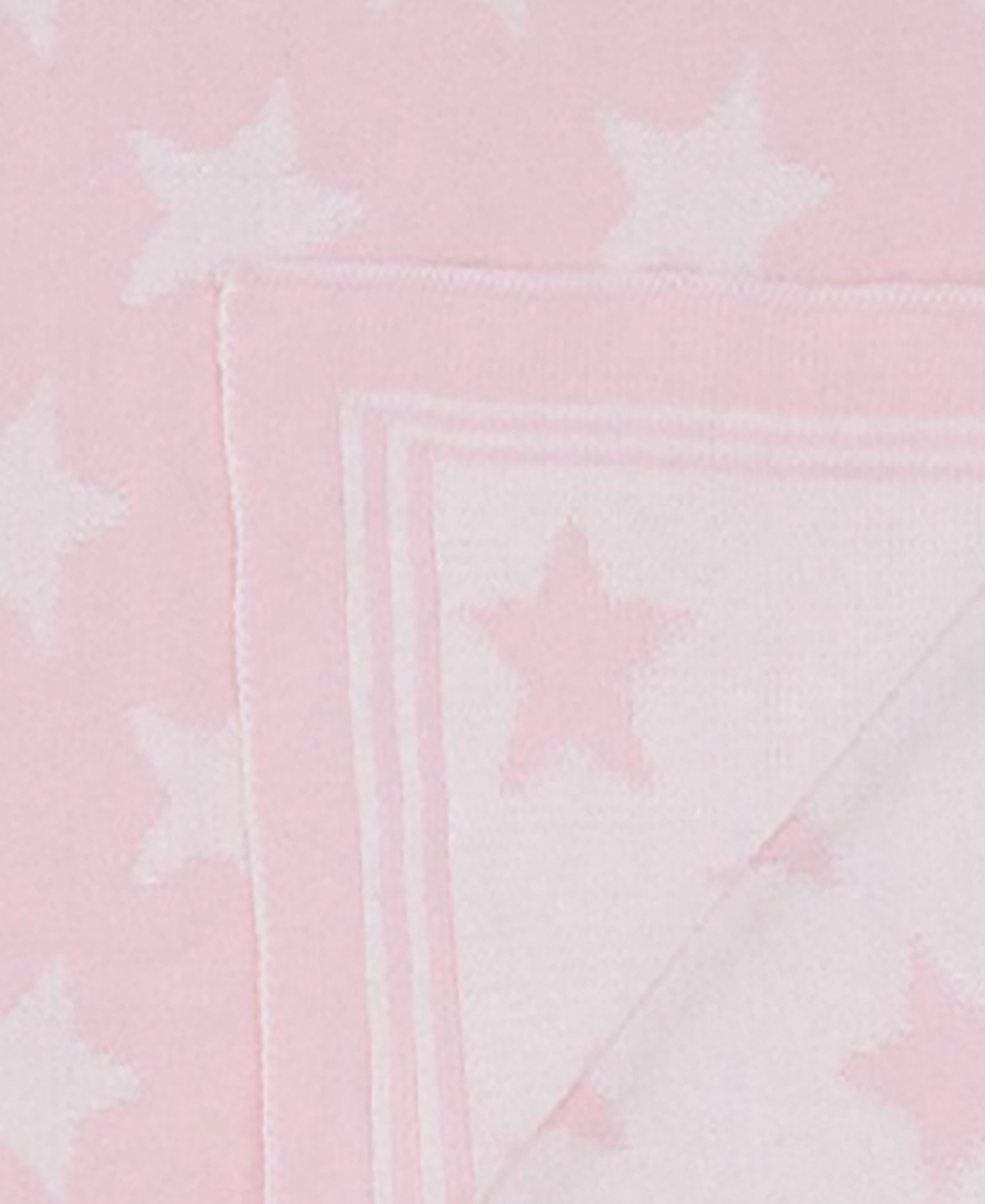 Shop Baby Mode Signature Baby Girls Reversible Stars Knit Blanket In Pink