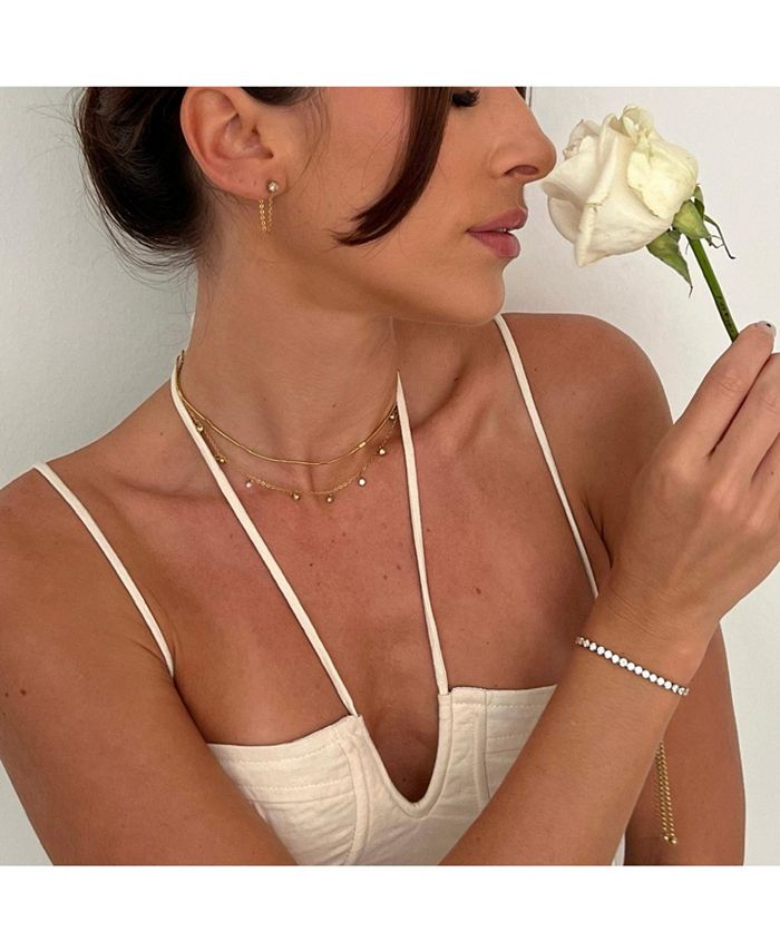 ELLIE VAIL: CATEANA BEZEL STUD- GOLD