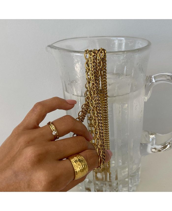 Ellie Vail Lucia Beaded Triple Ring Set