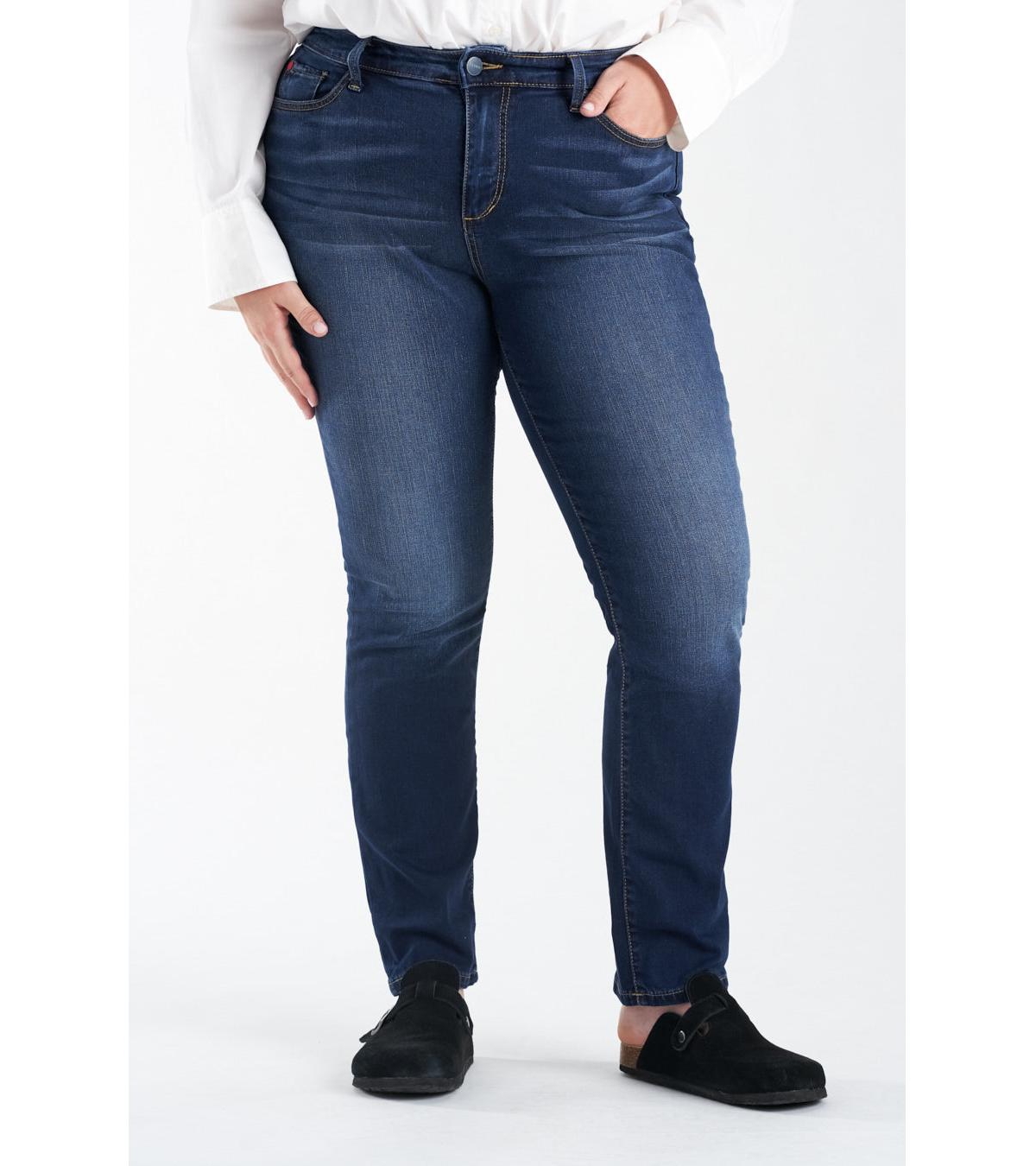 Plus Size High Rise Straight Jeans - Gaby