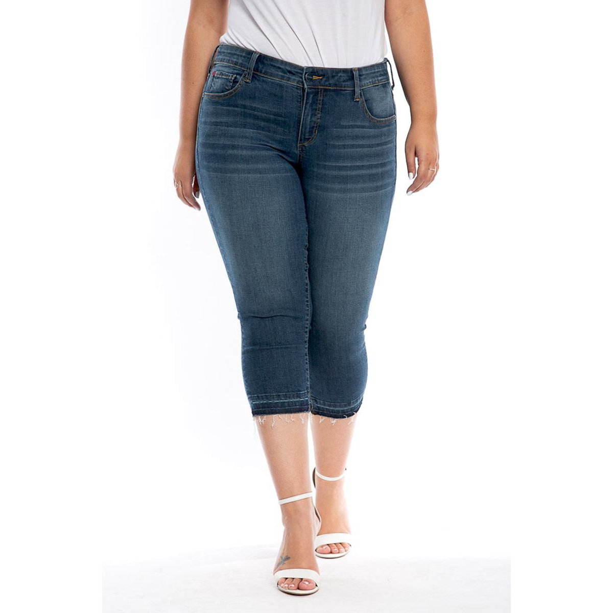 Plus Size Mid Rise Crop Jeans - Jessie
