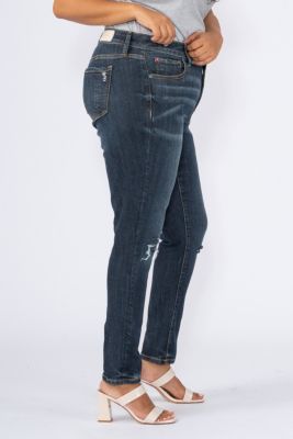 Plus Size High Rise Ankle Skinny Jeans