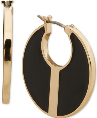 DKNY - Gold-Tone Extra-Small Color Filled Hoop Earrings, 0.41"