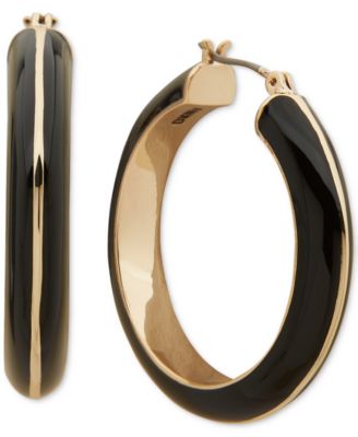 DKNY - Gold-Tone Small Color Hoop Earrings, 1.05"