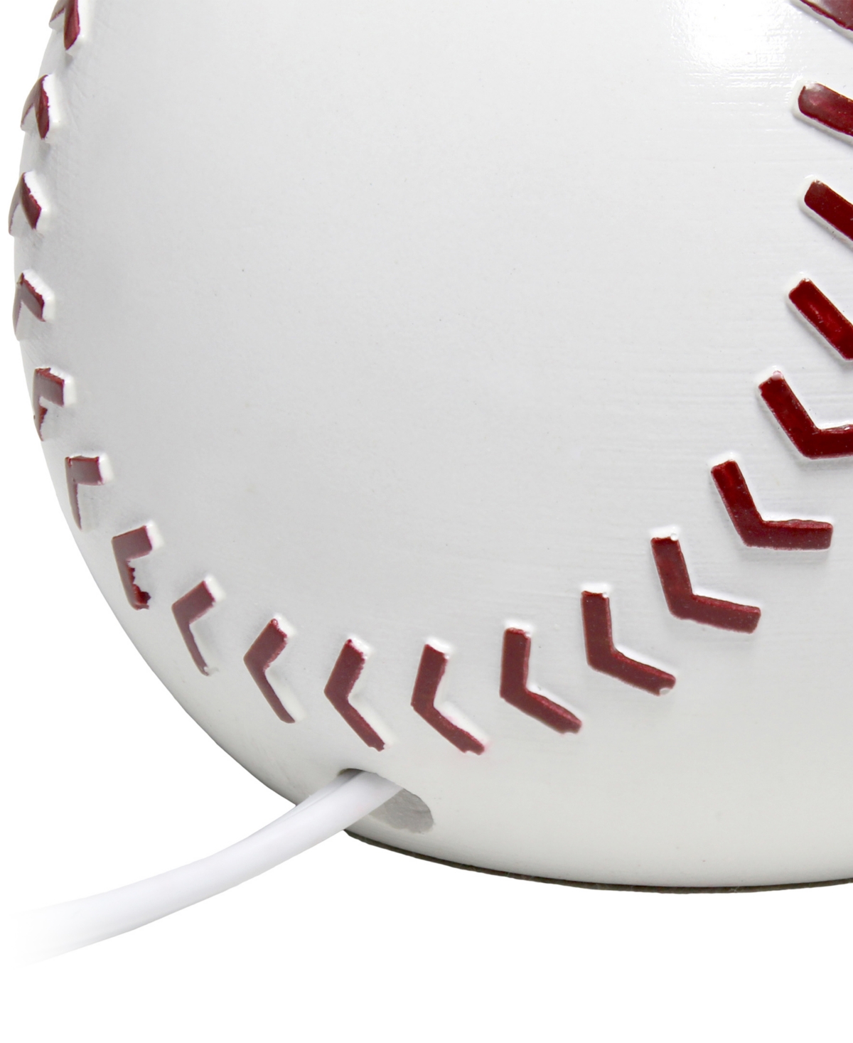 Simple Designs Sportslite 11.5" Tall Athletic Sports Baseball Base Ceramic Bedside Table Desk Lamp In Multi