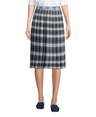 Women's Plaid Pleated Skirt Below the Knee