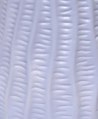 11.02" Traditional Mini Modern Ceramic Texture Pastel Accent Bedside Table Desk Lamp with Matching Fabric Shade 