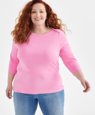 Pink Plus Size Tops for Women - Macy's