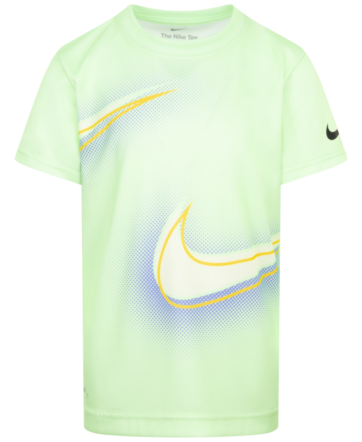Shop Nike Little Boys Stacked Up Swoosh Tee In Vapor Green