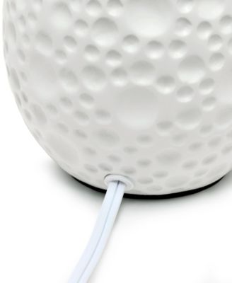 Essentix 14.17" Traditional Ceramic Textured Thumbprint Tear Drop Shaped Table Desk Lamp 