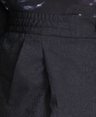 Men's Modern-Fit Logo-Print Pleated Suit Pants 