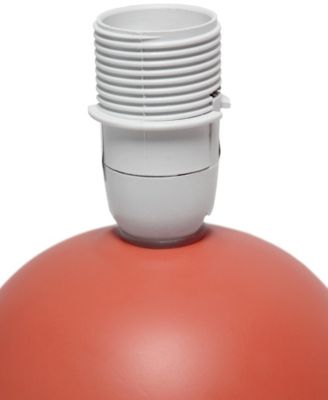 Nauru 8.66" Traditional Petite Ceramic Orb Bedside Table Desk Lamp Two Pack Set, Tapered Drum Fabric Shade 