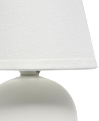 Nauru 8.66" Traditional Petite Ceramic Orb Bedside Table Desk Lamp Two Pack Set, Tapered Drum Fabric Shade 