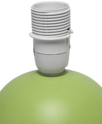 Nauru 8.66" Traditional Petite Ceramic Orb Bedside Table Desk Lamp Two Pack Set, Tapered Drum Fabric Shade 