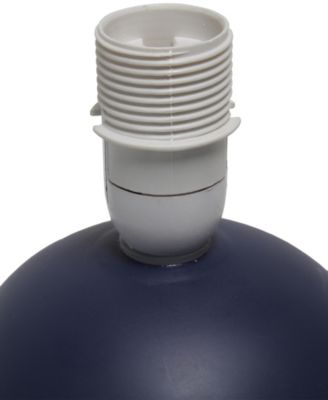 Nauru 8.66" Traditional Petite Ceramic Orb Bedside Table Desk Lamp Two Pack Set, Tapered Drum Fabric Shade 