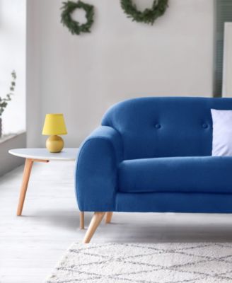 Nauru 8.66" Traditional Petite Ceramic Orb Bedside Table Desk Lamp with Tapered Drum Fabric Shade