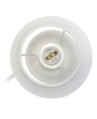 Nauru 8.66" Traditional Petite Ceramic Orb Bedside Table Desk Lamp with Tapered Drum Fabric Shade