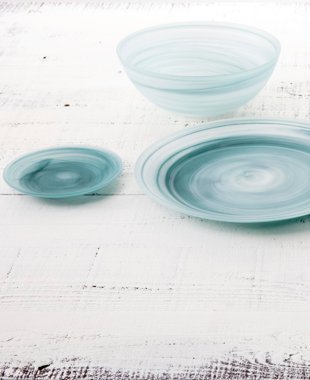 Fortessa La Jolla Glass Bread & Butter Plates, Set Of 4 In Sage