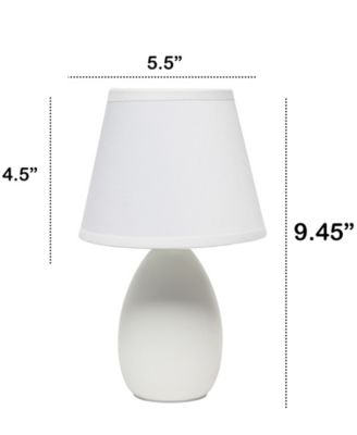Nauru 9.45" Traditional Petite Ceramic Oblong Bedside Table Desk Lamp Two Pack Set, Tapered Drum Fabric Shade 