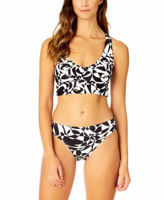 Women's Solid Halter Banded Bra Swim Top