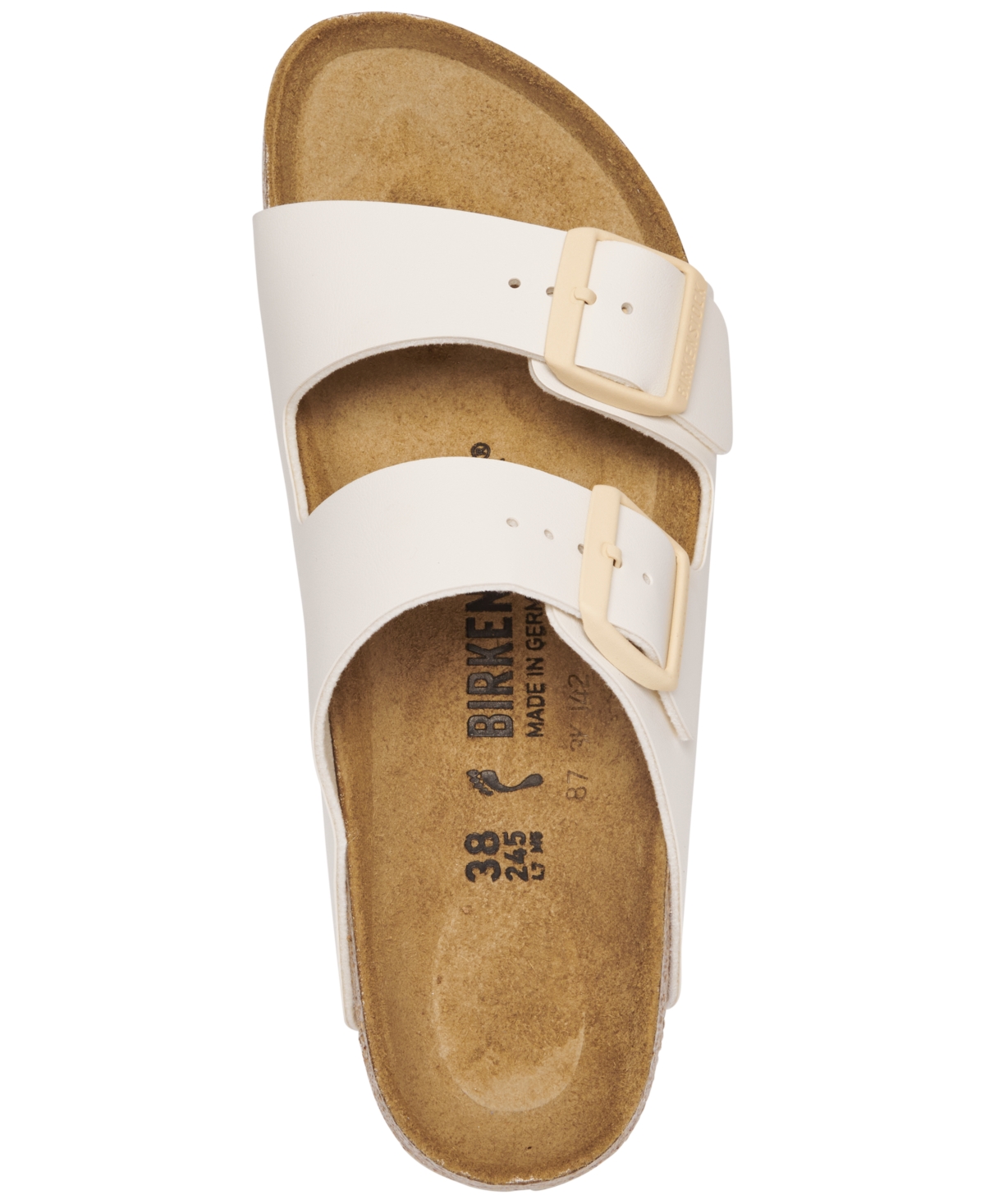 Birkenstock Arizona Suede Soft Footbed Sandals In Beige